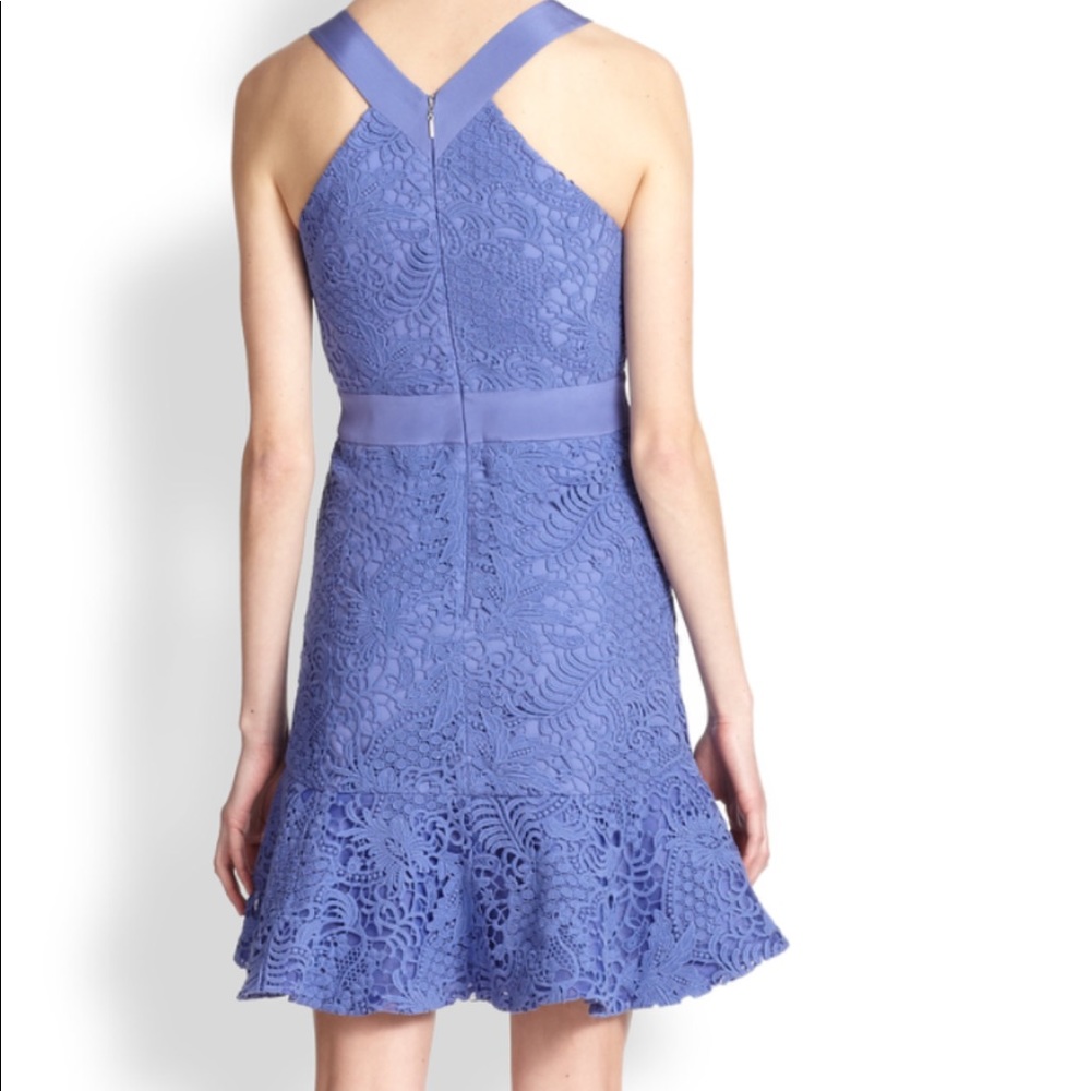 Rebecca Taylor lace halter periwinkle dress NEW - Picture 5 of 8